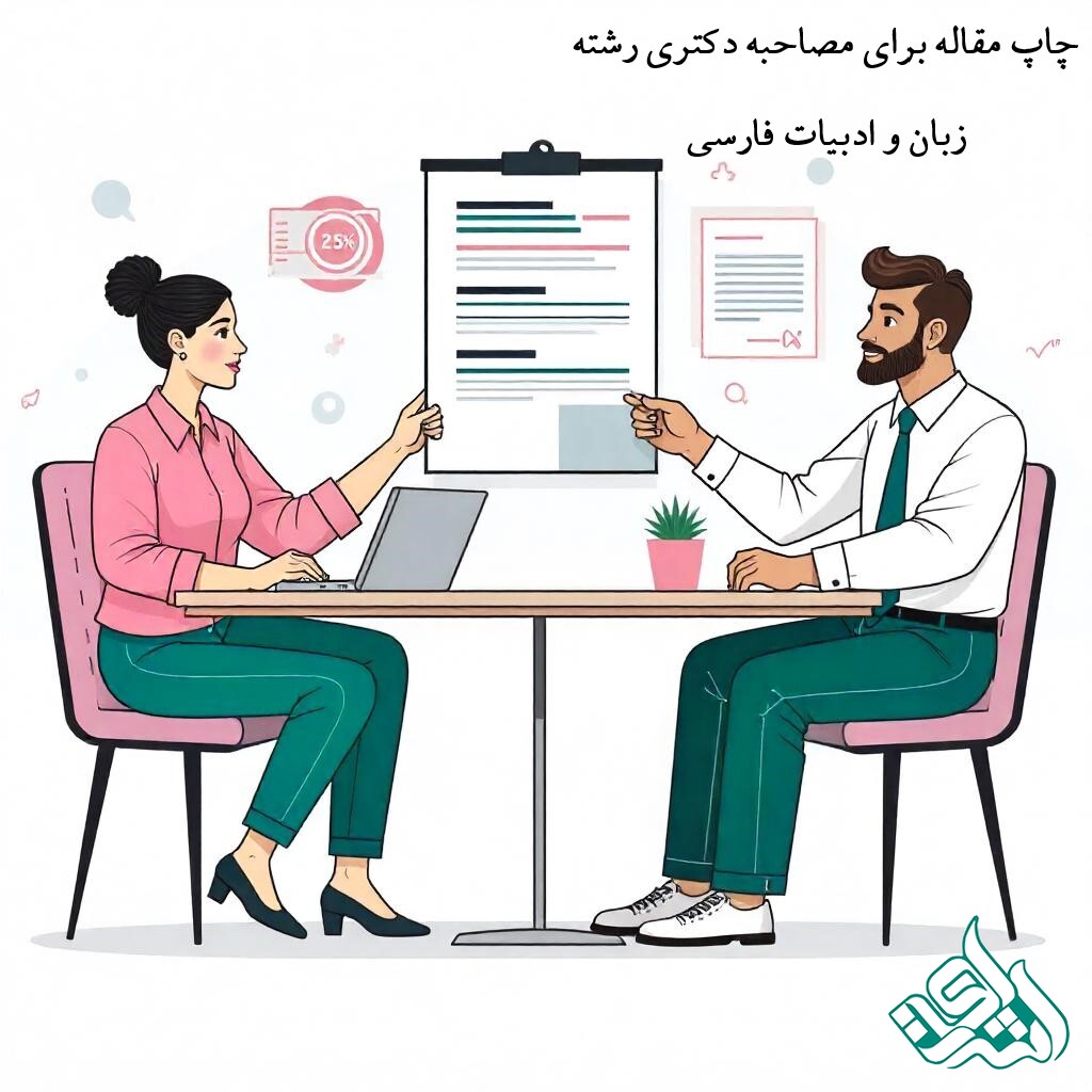 چاپ مقاله برای مصاحبه دکتری رشته زبان و ادبیات فارسی