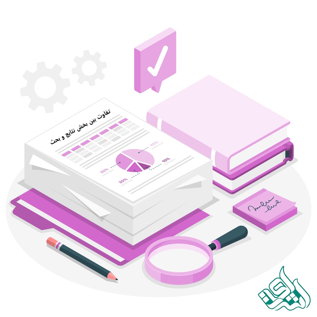 تفاوت بین بخش نتایج و بحث