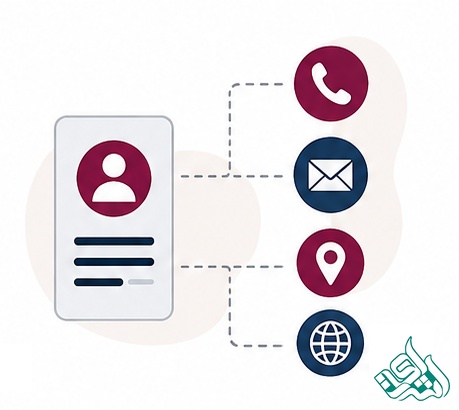 اطلاعات تماس و پروفایل‌های علمی