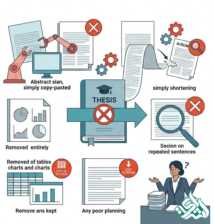  اشتباهات در استخراج مقاله از پایان‌نامه