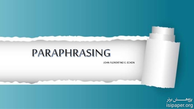 paraphrase چیست؟